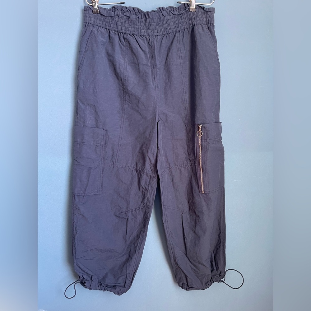 Sweaty Betty Navy Blue Cargo Women’s Pants Size 10 Elastic Waist